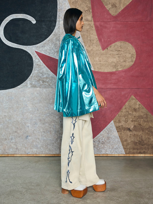 Zahara Metallic Cape