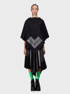 Luna Poncho With Leather Fretwork