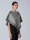 Cristobal Poncho With Leather Fretwork